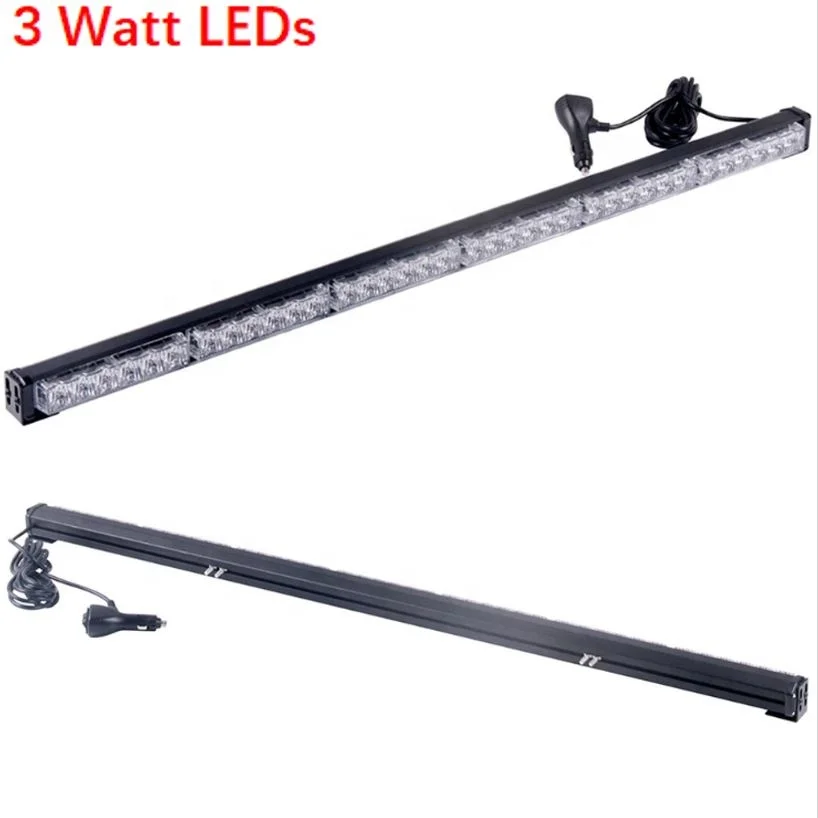 Powerful 3 watt 6*6 led car strobe flashing light/led traffic advisor light bar/advising emergency vehicle directional lightbar