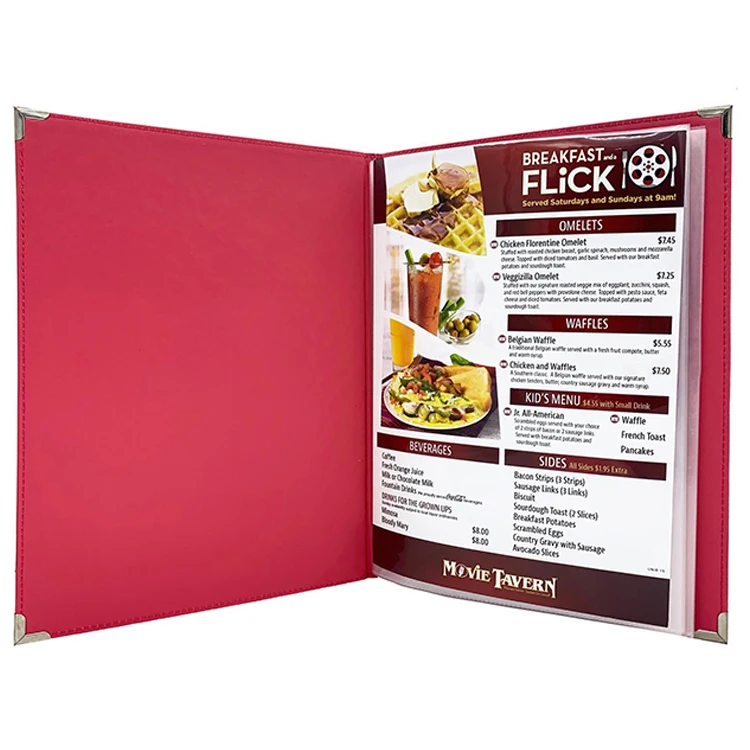 A5 RESTAURANT MENU COVER with POCKETS & FREE FREIGHT 