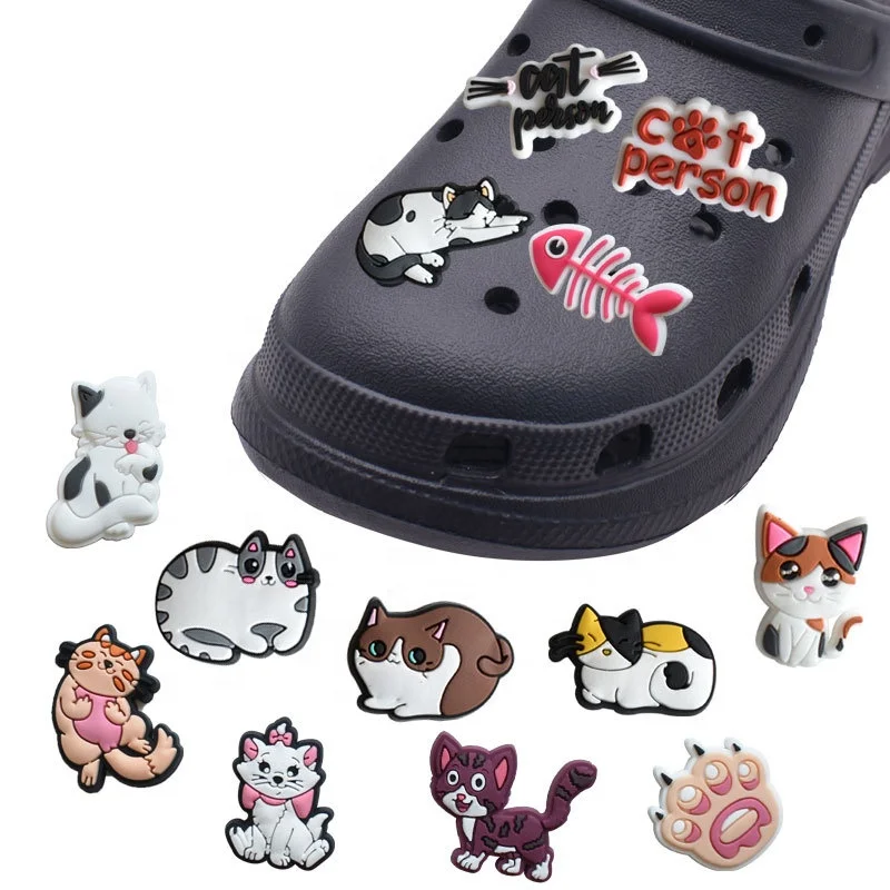Custom Tom Cat Pvc Shoe Charms Pandas Cartoon Clog Charms Cats Charms