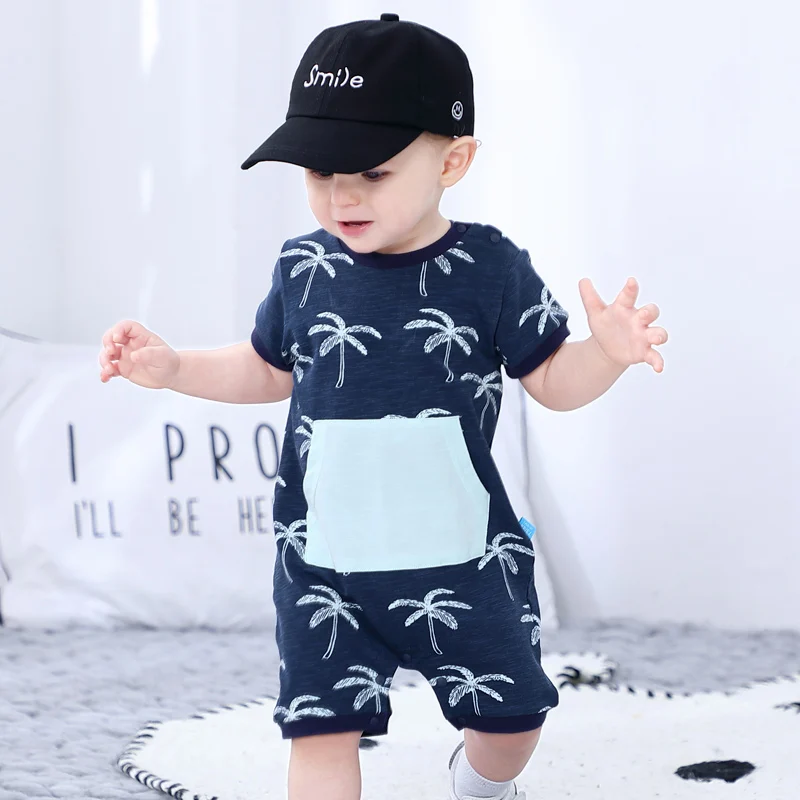 

AustinBella/boutique fashion baby clothes baby boy summer clothing sets short sleeve romper designer custom jumpsuit cotton