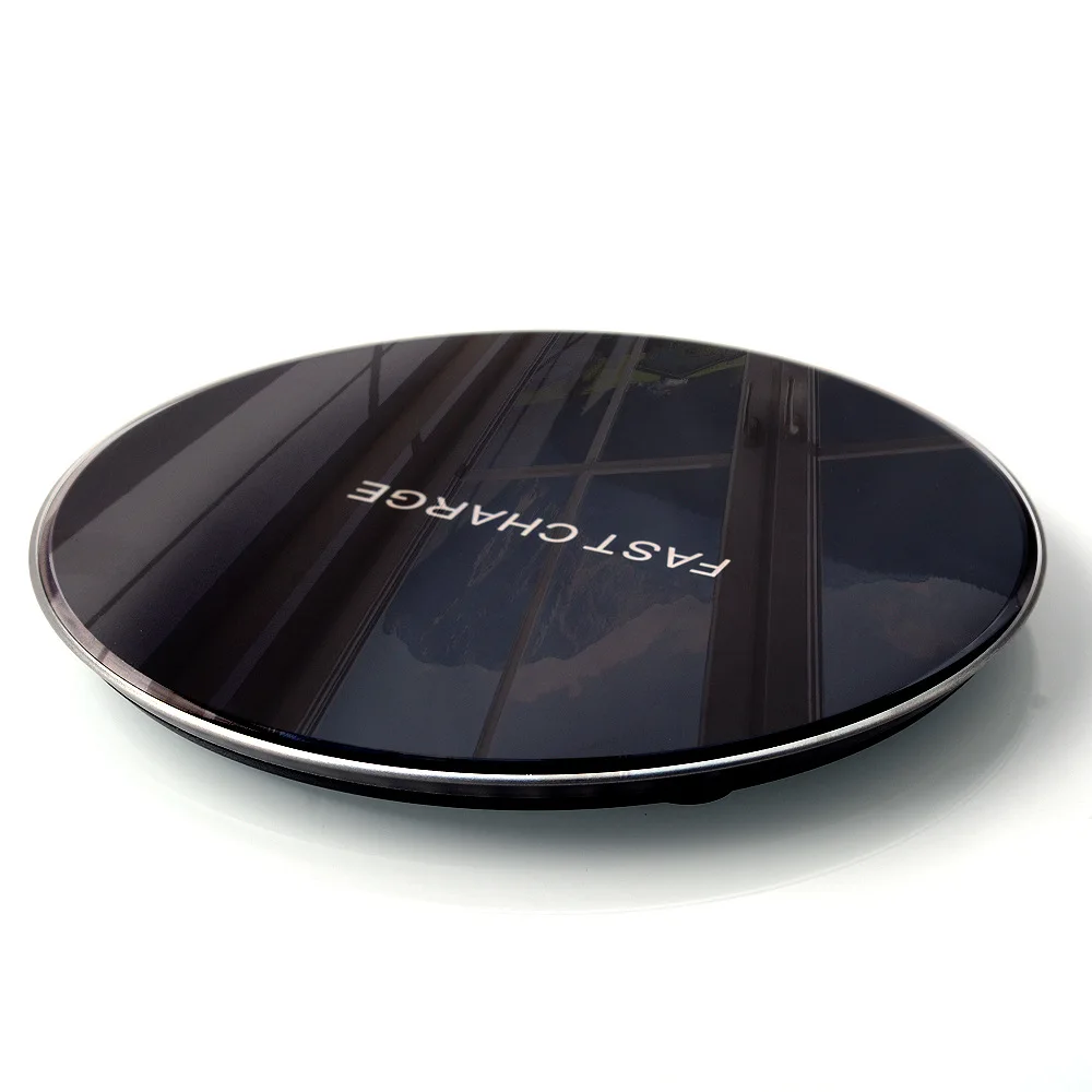 
5w 10w Glossy Ultra-thin Universal cargadores Inalambri sans fi Portable Fast Mobile Phone Wireless Charger Qi for Apple Android 