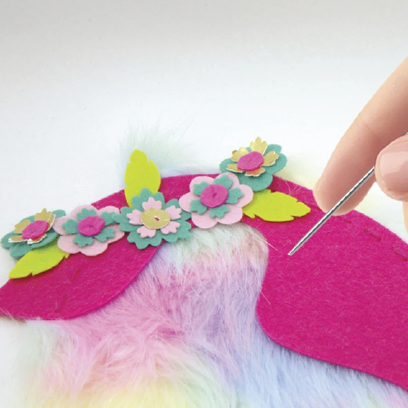 Diy Toys Furry Pillow Set Sewing Kit Educational Arts And Crafts Kit