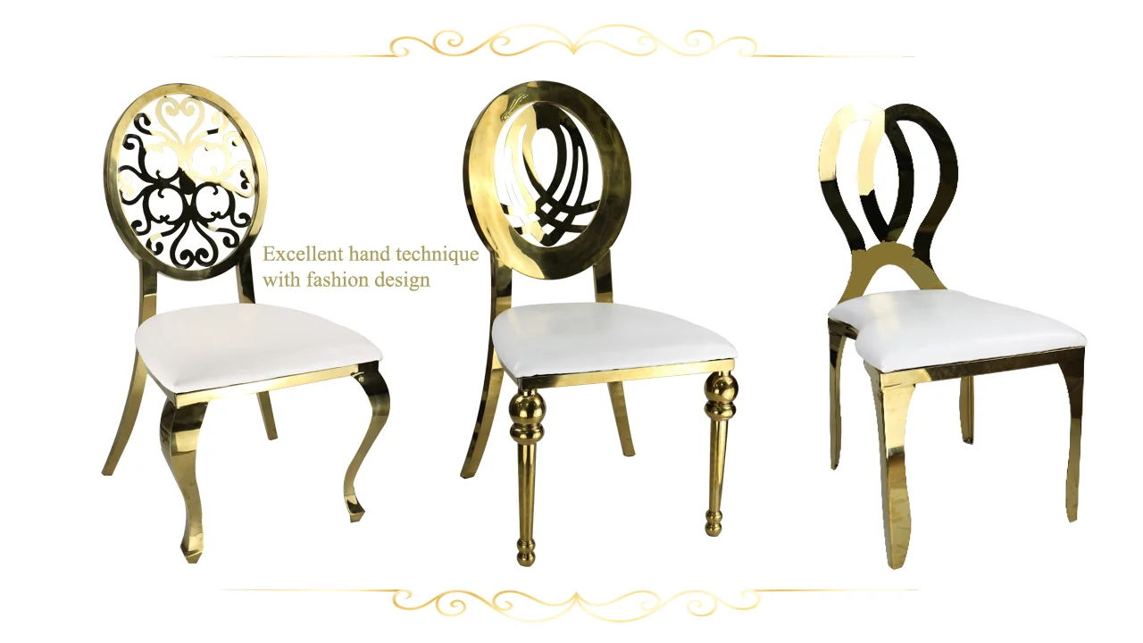 Hotel Furniture Wedding Chairs For Events Banquet Dining Gold Luxury