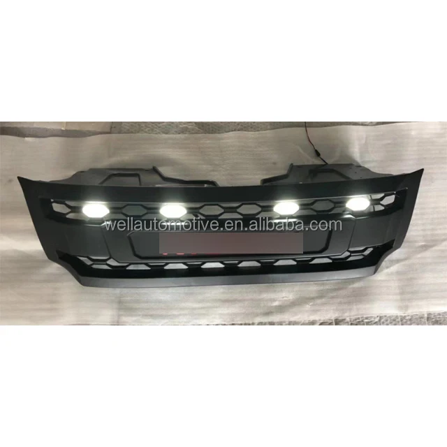 Good Price Abs Car Accessories Painted Black Grilles With Led Lights