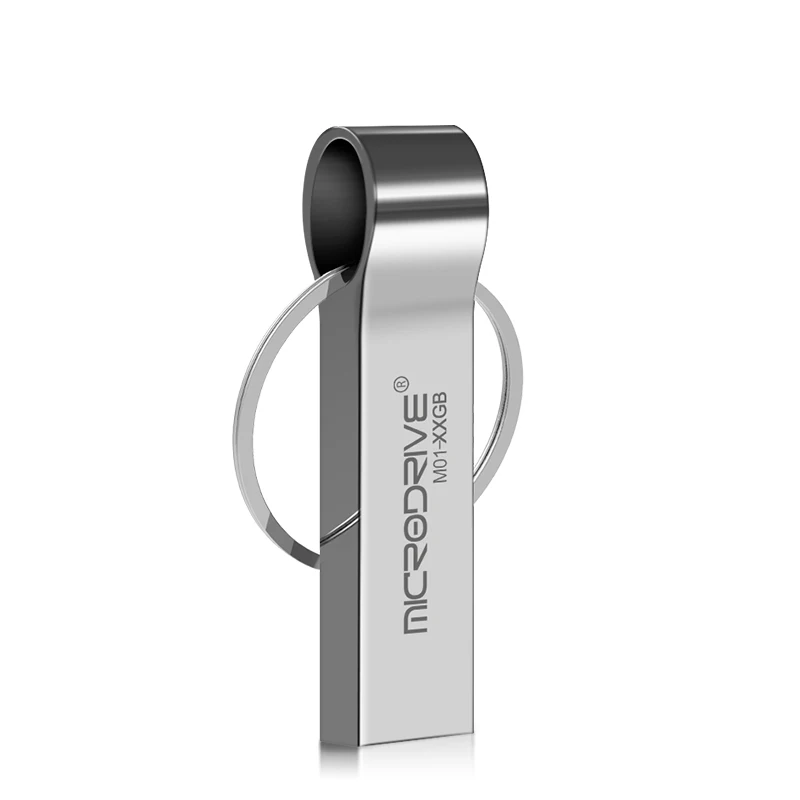wholesale Custom Logo Stainless Steel Key chain USB pen drive 1GB 2GB 4GB 8GB 16GB 32GB 64g memory stick - ANKUX.COM