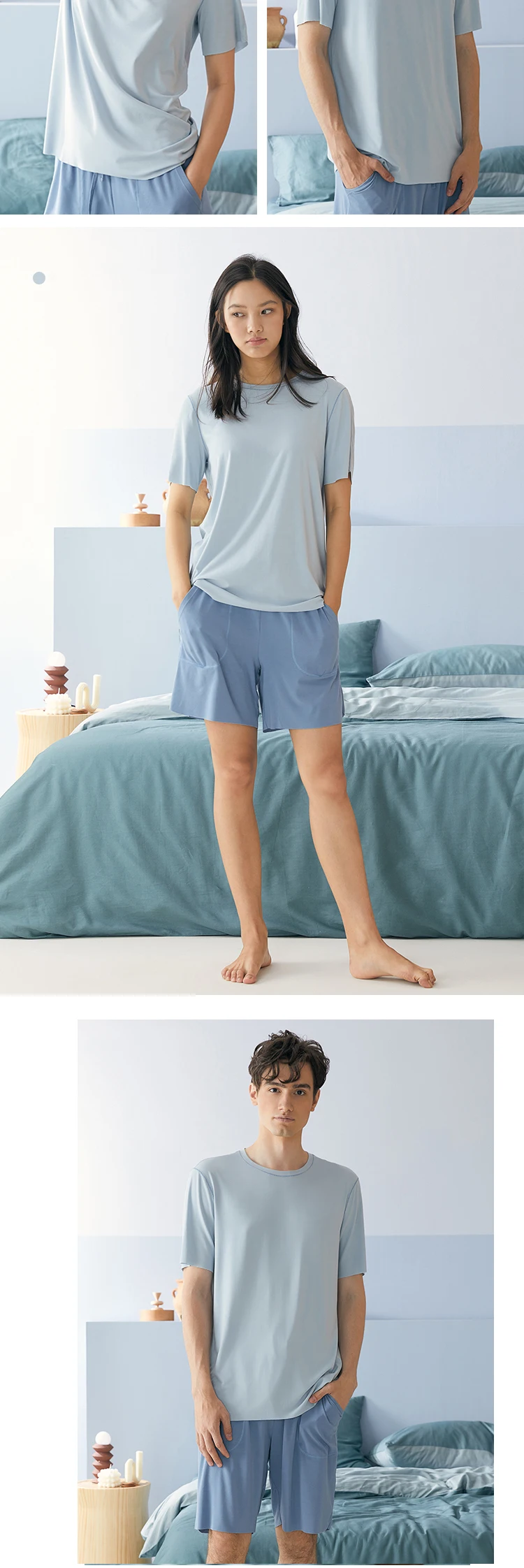 Enerup Wholesale Custom Unisex Breathable Soft Comfortable Round Neck Women Men's Copper Ion Modal T-shirt