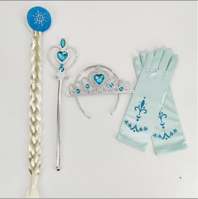 Frozen Princess Glove Crown Glove And Wand,Elas Hair Frozen Princess