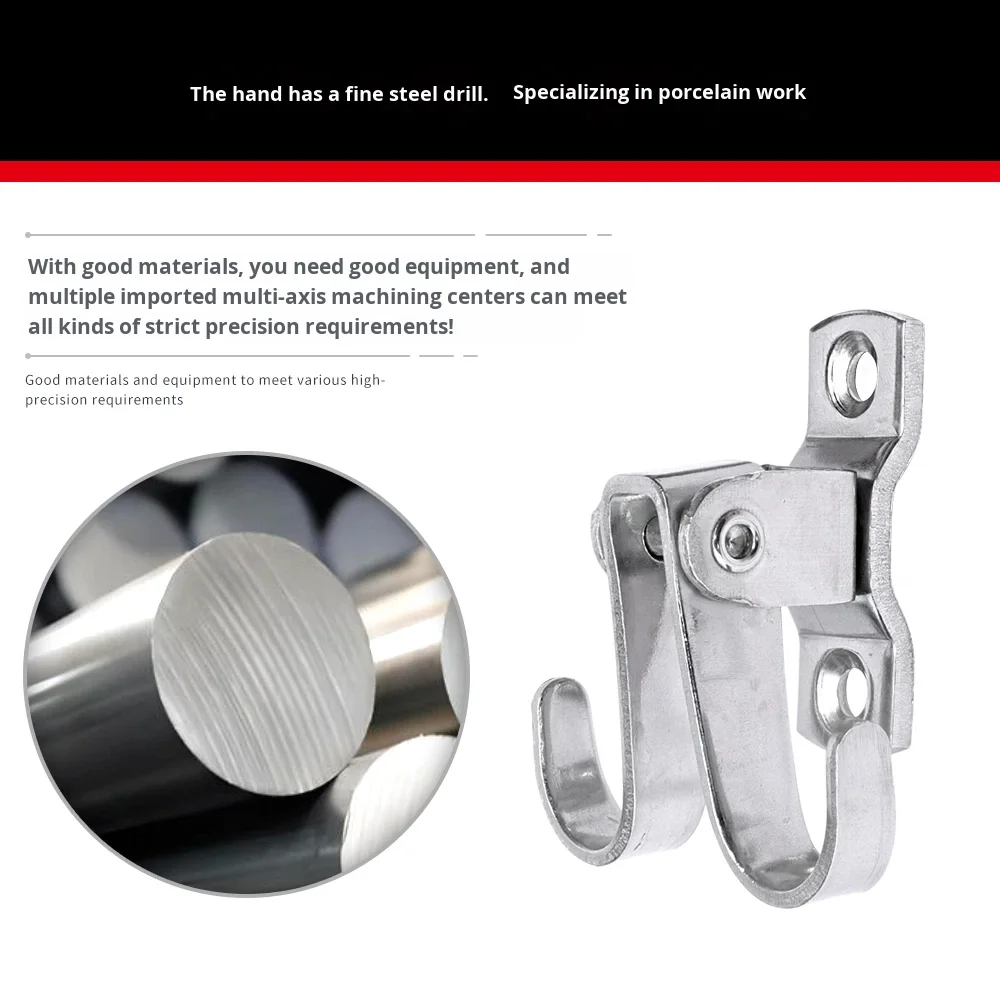 4040 Aluminum Profile 304 Stainless Steel Top Hook 360-Degree Multi-Functional Multi-Directional Multi-Axis Movable Hook Cutting factory