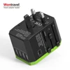 Return gifts USB travel adapter Type C quick charger AC adaptor world multi plugs socket