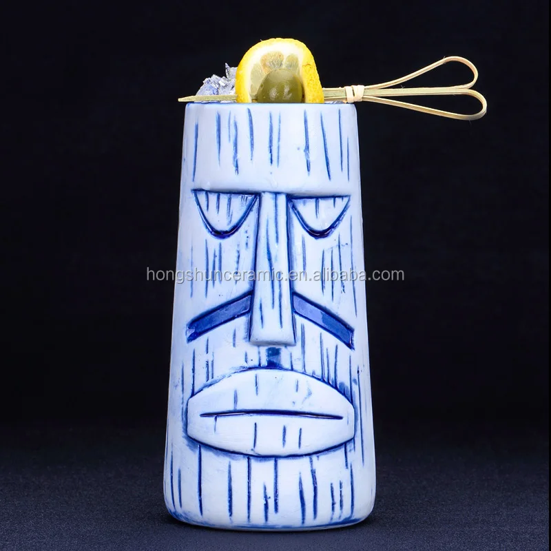 Hot sales Snow Man Hawaii Tiki Mugs Cocktail Football Cup Beer Beverage Mug Wine Mug Ceramic Tiki Mugs