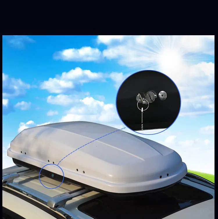 Black White Slim Suv Roof Rack Rooftop Customized Abs+asa+pmma Cargo Case Luggage Car Roof Boxes