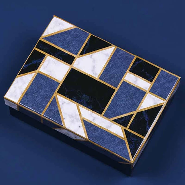B1019 Cheap Full Color Logo Printed Embossed D ner Box with Bow Tie