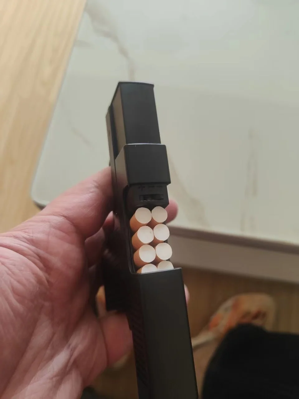 Factory Wholesale New Cigarette Case Lighter 3 In 1 Torch Blue Flame