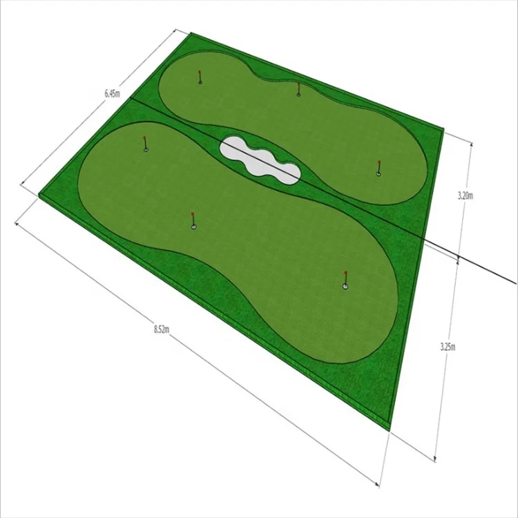 Factory Wholesale Custom Sizes Outdoor and Indoor Mini Mat Synthetic Grass Golf Putting Green