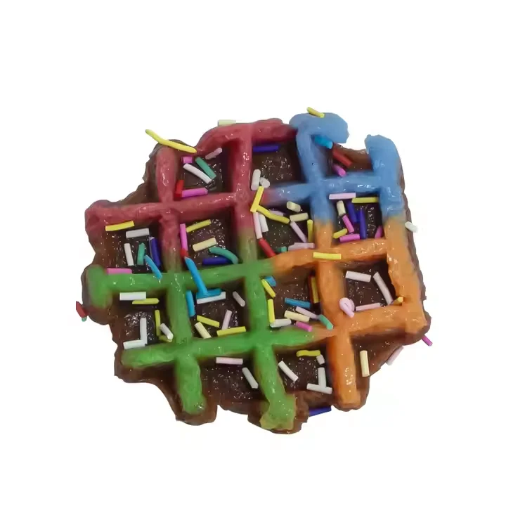 High quality wholesale custom TPR dessert Slow rebound cookies Food shape relief ball soft toys children's squeeze toys details