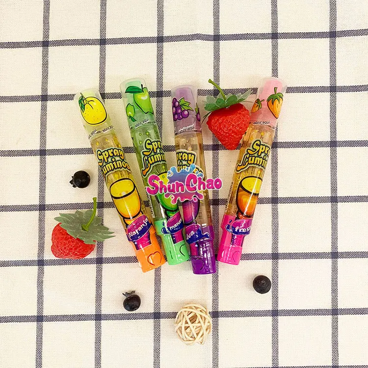 Lamp Flashlight Shape Fruity Flavour Liquid Spray Candy Accepted Oem