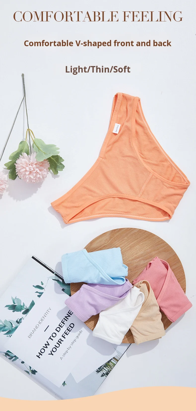 Wholesale New Arrival Cotton Women's Panties Breathable and Antibacterial Ladies Panties Women's Underwear Custom OEM Supplier