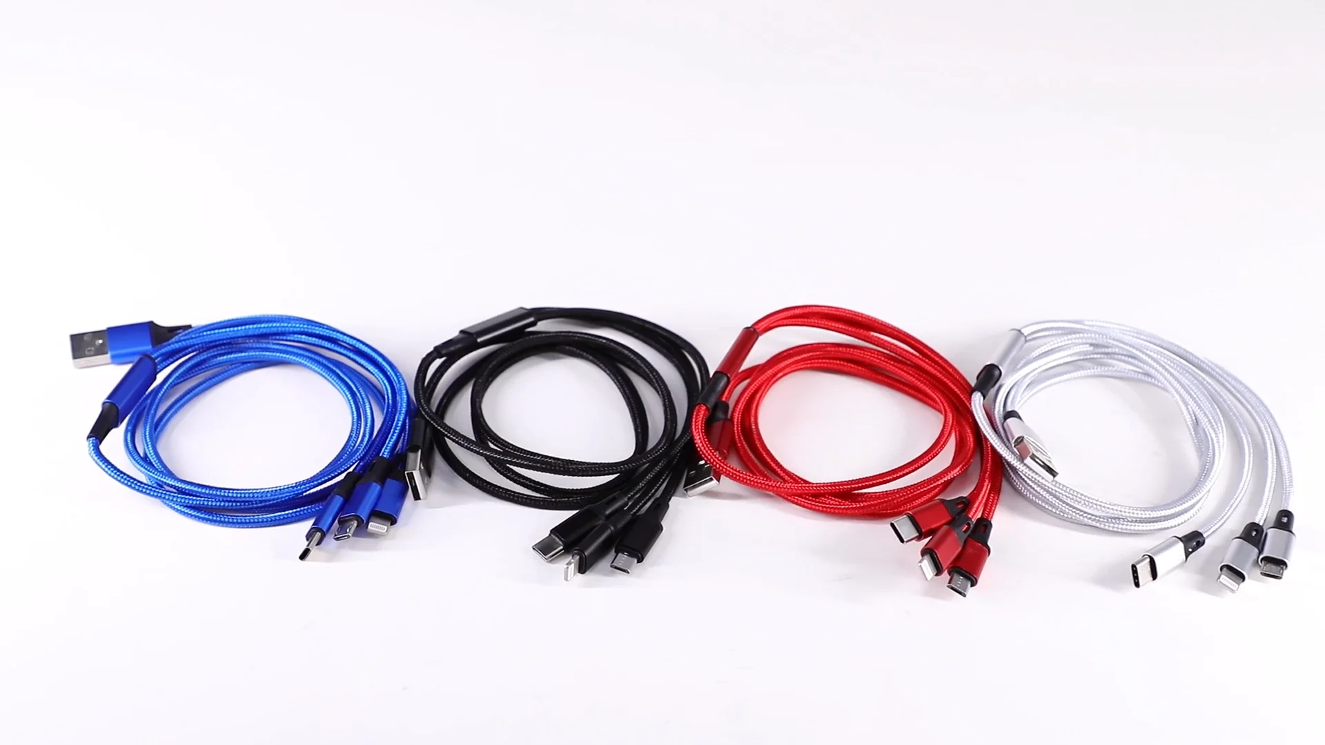 Customized Usb Data Cable One Drag Three Data Cable Weaving Usb Fast