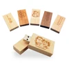 Laser Printing Wood Wooden Drives Bulk 8gb Usb Chips Flash Drive Promotion Gift