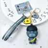 Cartoon animal shape toy keychain flocking bear key ring bag pendant hot selling key chain