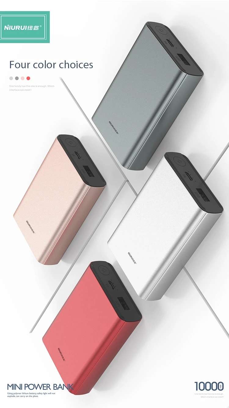 low price high quality power banks Niurui R50 10000mah mini powerbank - ANKUX.COM