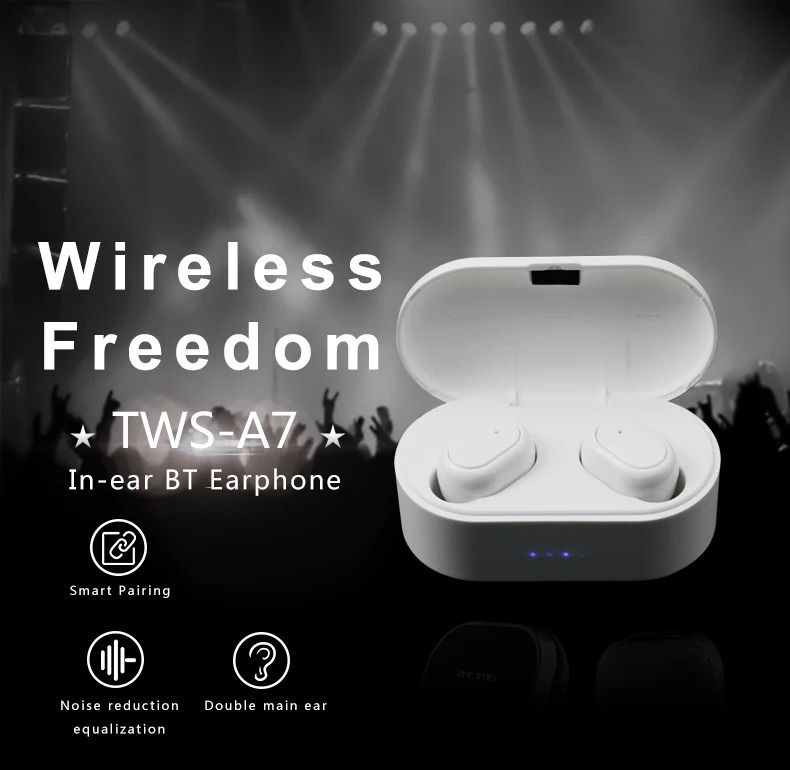 Wholesale A7 TWS Truly Earphone in Ear Wireless MINI Earbuds with Charging Case - ANKUX.COM