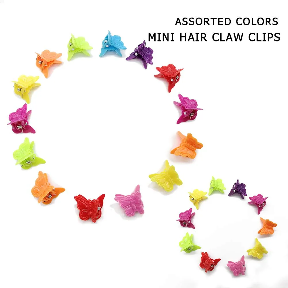 100 Packs Assorted Color Beautiful Mini Clips Hair Accessories for Girls & Women 