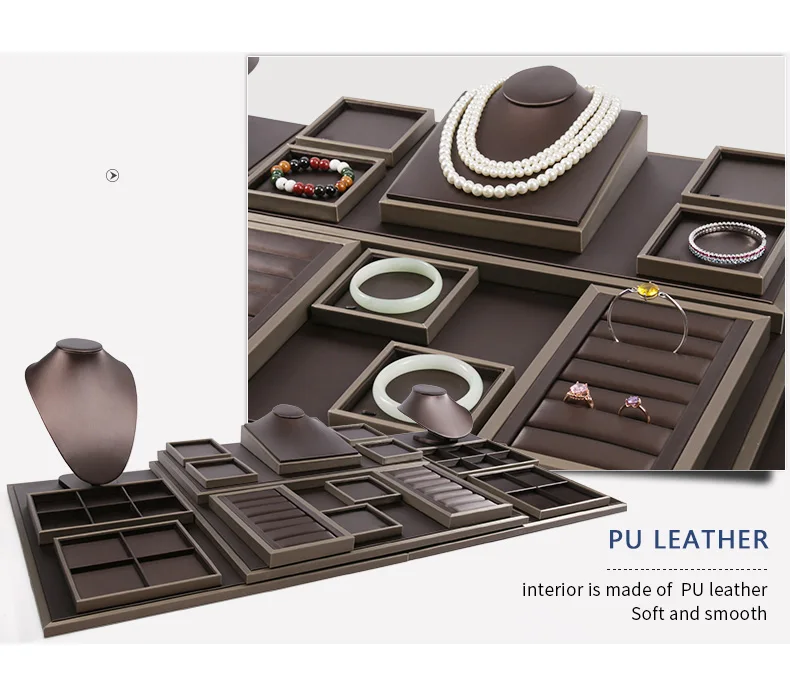 Digu Customized Leather Jewelry Display Props Wholesale Necklace