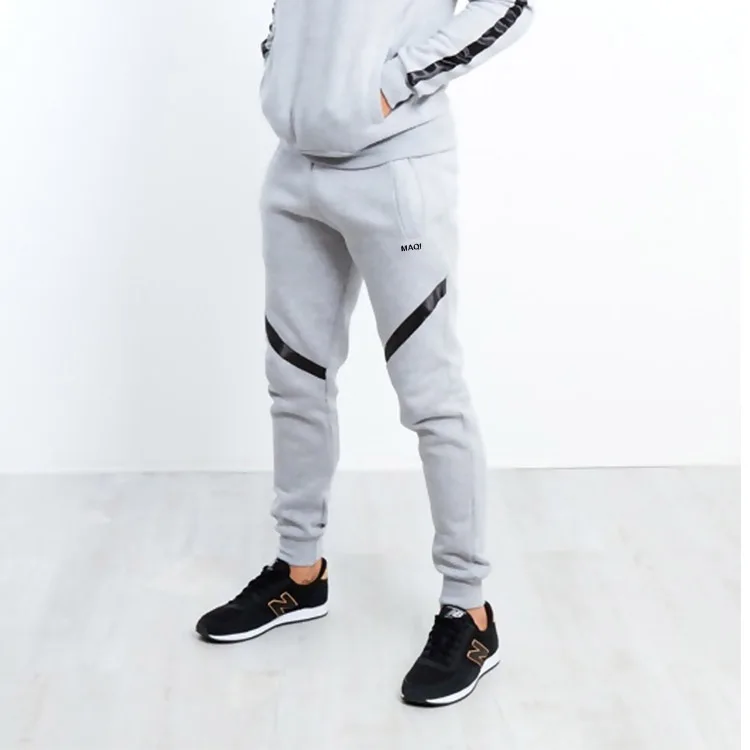 Printed Polyester 2 Piece Sweat Suits Gym Training Slim Fit Mens