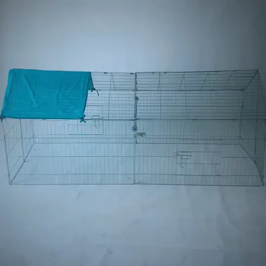 Outdoor Galvanized Folding Rabbit Run Cage Metal Enclosure With Cover