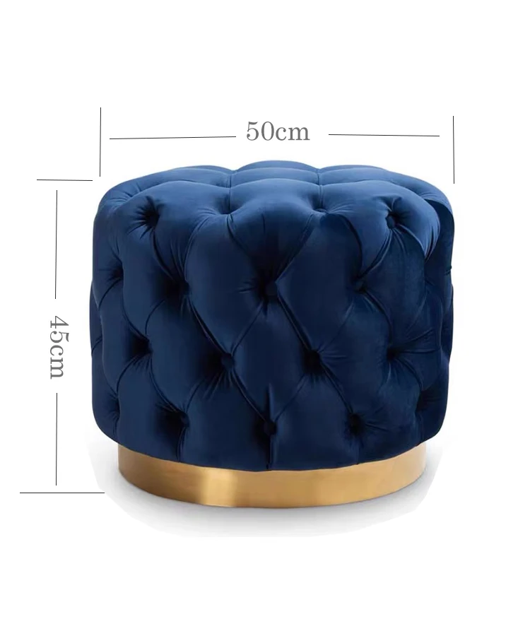 New Luxury High Quality Cute Soft Velvet Ottoman Pouf Footstool Round Pouf  Tufted Ottoman - Buy Velvet Ottoman Pouf Footstool,Round Pouf,Tufted 