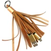 Mini Leather Tassels Style Keychain Usb Data 8 Pin Charging Cable for iPhone