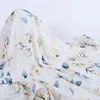 Stock lot hand painted flower digital printing chiffon stocklot fabric in china for dress