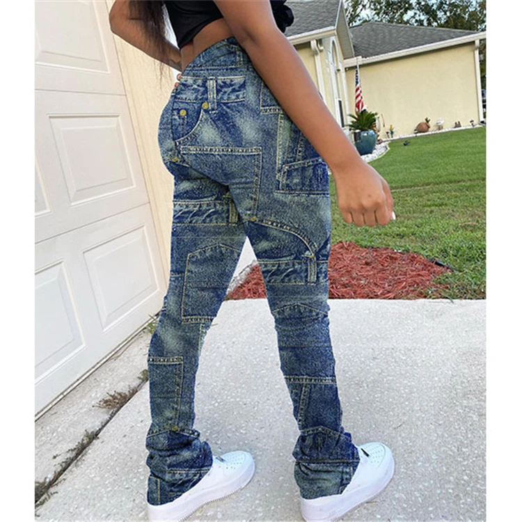 Fashion New Collections Casual Cool Denim Long Pants Jeans Ladies Pants Women'S Trousers Women Bottoms Pants