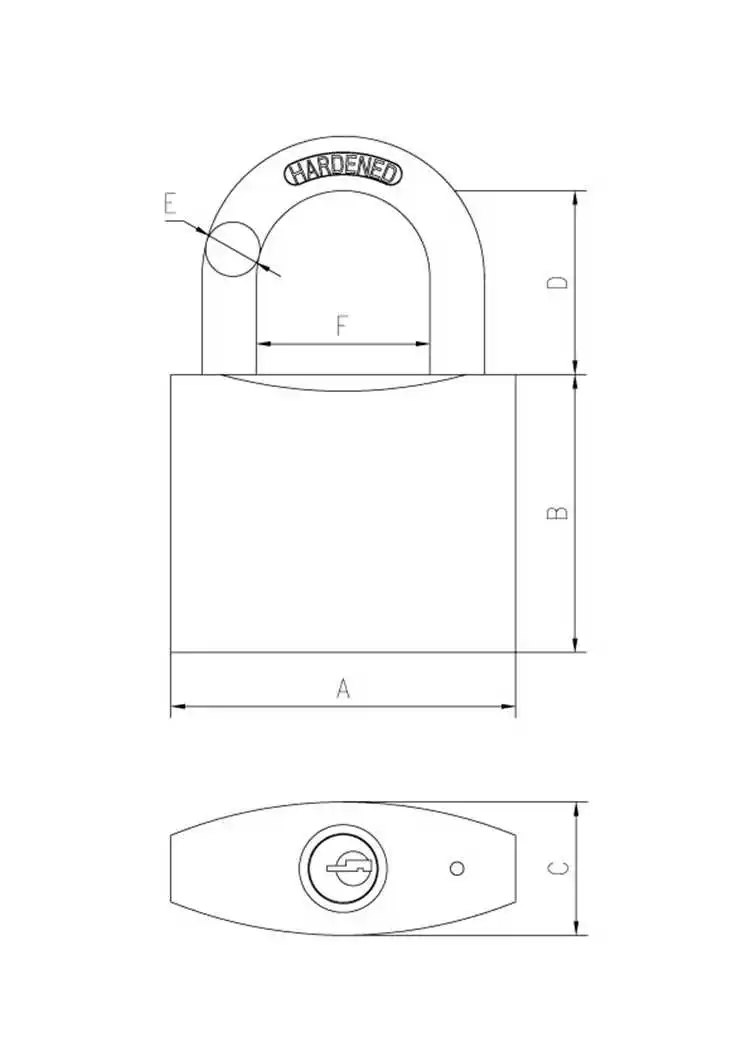 Factory custom Normal Short shackle Gold Plated Iron Padlock