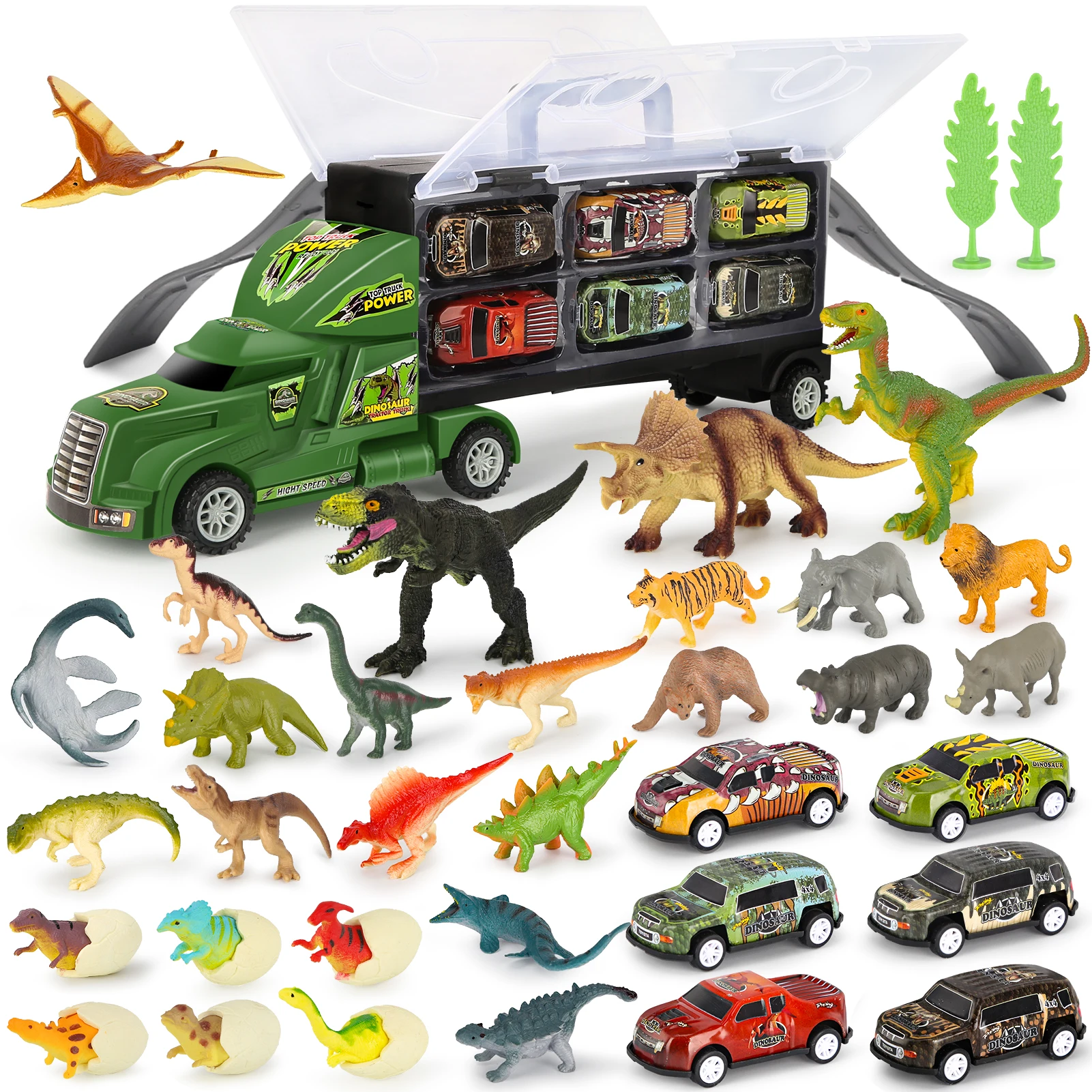 Camión De Transporte De Dinosaurios De Plástico Para Niños,Juego De Camiones,Modelos  De Dinosaurios - Buy Transporte Camión,Juguetes De Dinosaurio,Dinosaurio  Vehículo Juguetes Product on 