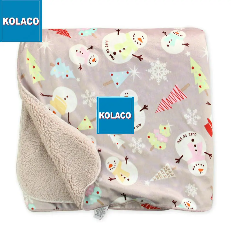 Crazy sale colorful double layers newborn plush pillow and soft baby blanket for baby shower gifts