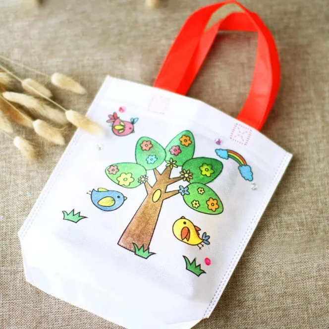 diy 着色手提袋 diy 绘画袋 diy 手提袋 non 布袋