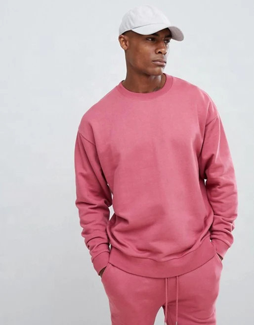 Sweatshirt Jogger Set Men Logo Custom 