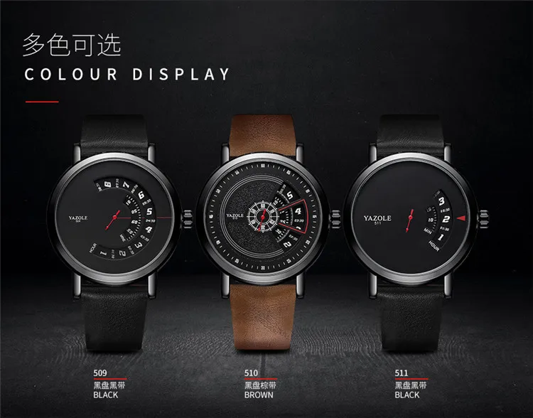 2019 New Design Yazole 509 New Reloj Fashion Wrist Men Watches Genuine ...