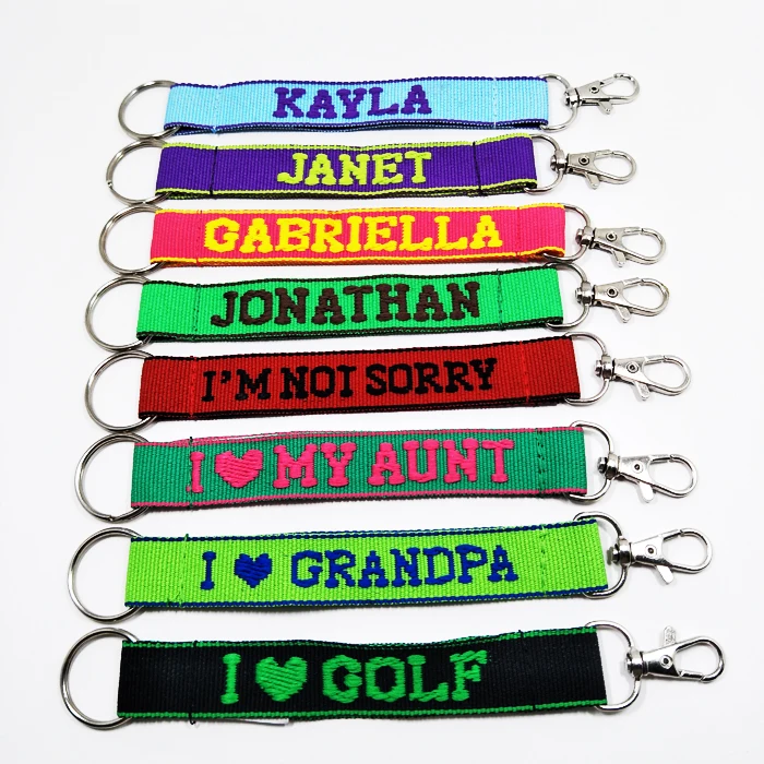 Fashion Designer Custom Name Key Ring Holder Strap Key Chain For ...