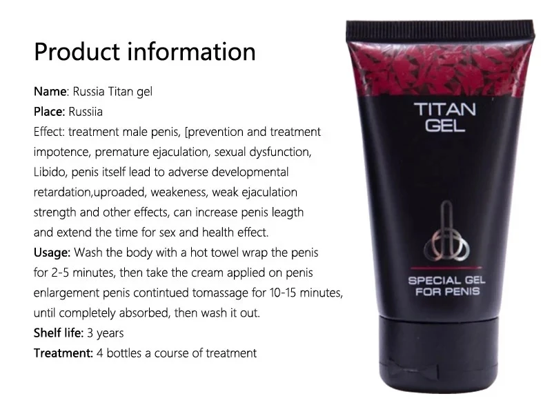 50ml Titan Gel Men Delay Enhancement Penis Enlargement Sex Gel Cream