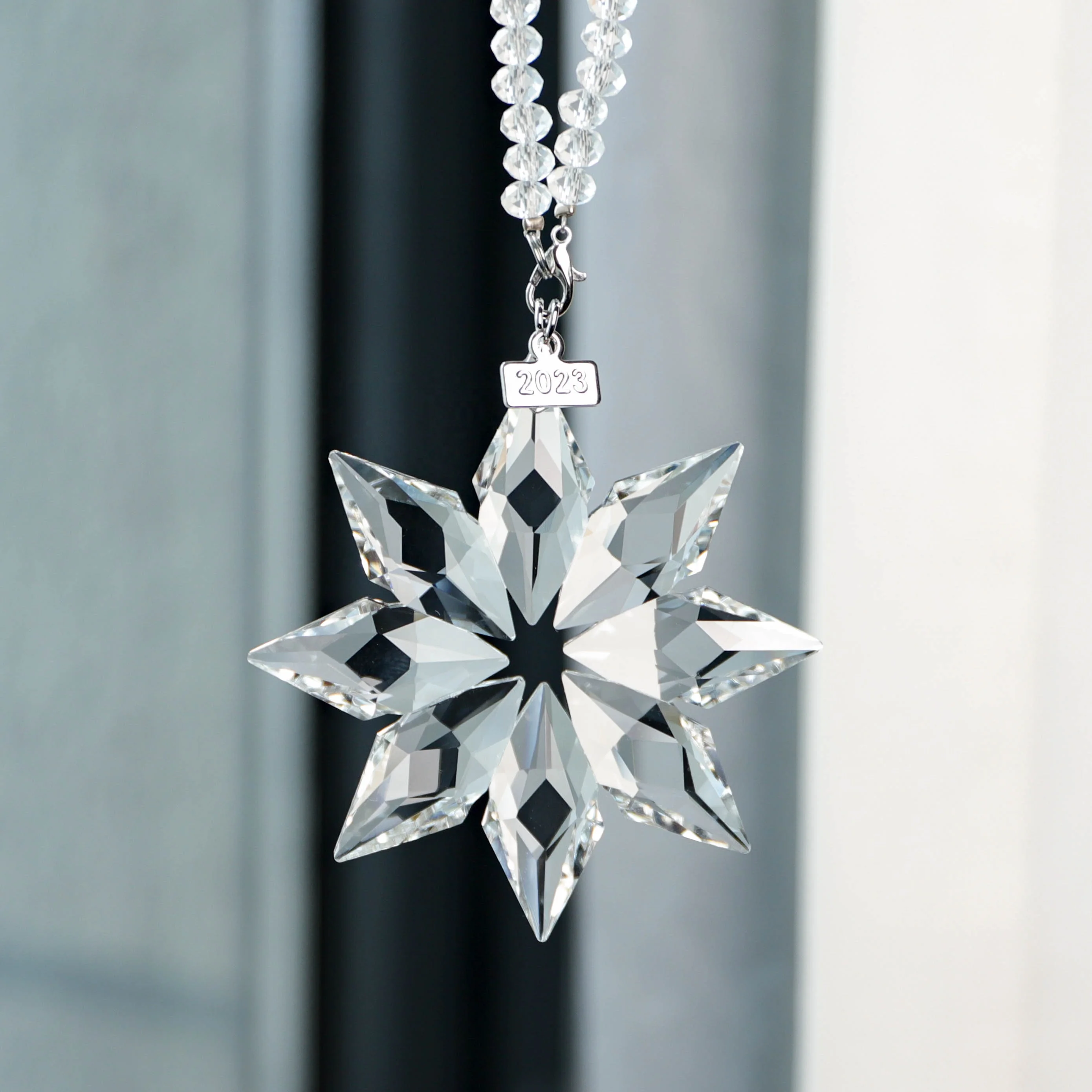 Fashion k9 crystal snowflake  christmas hanging ornament car accessories small crystal model  wedding return gifts manufacture