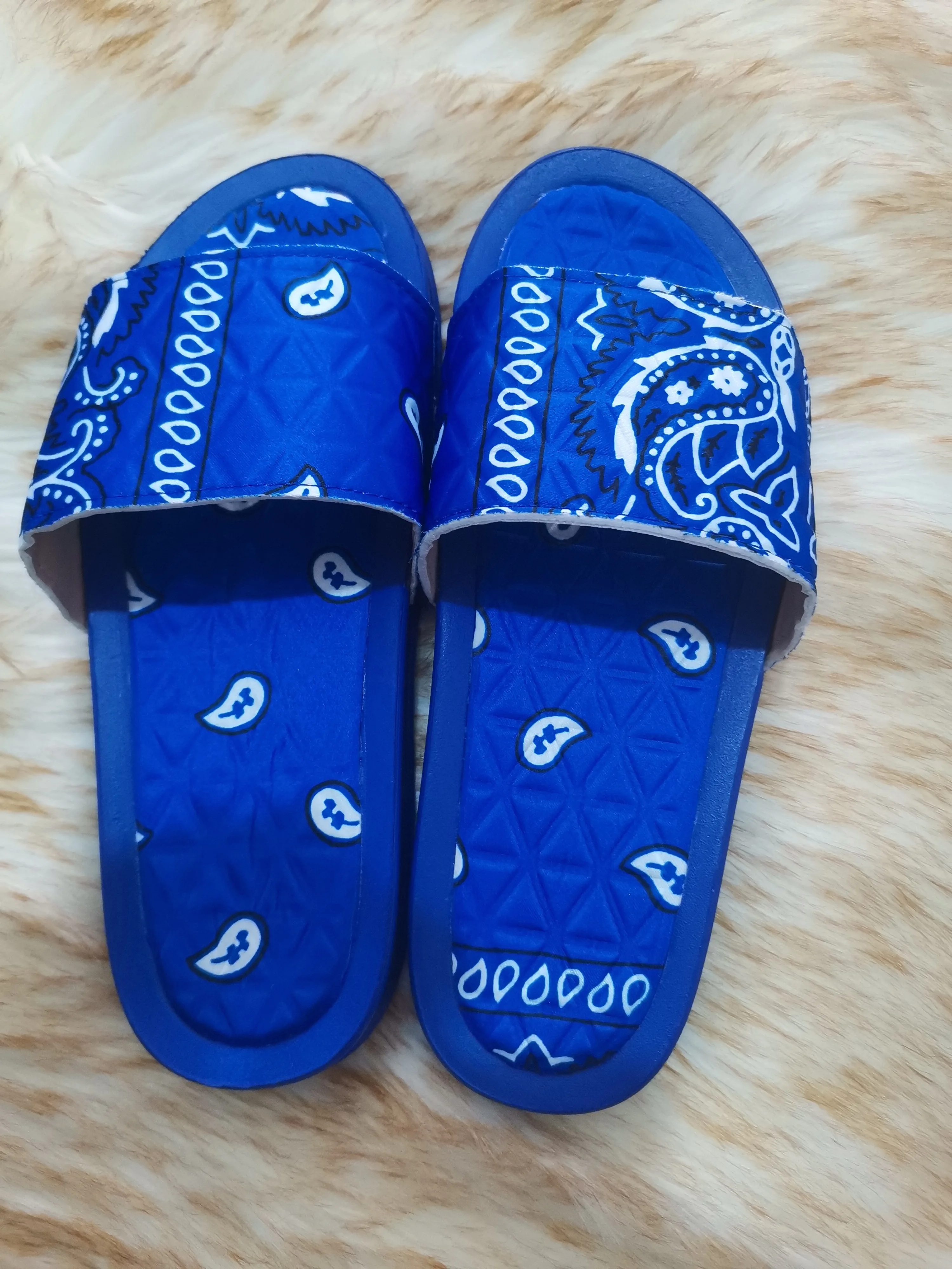 2020 最新女人头巾幻灯片拖鞋佩斯利印花时尚名牌鞋软装家居拖鞋