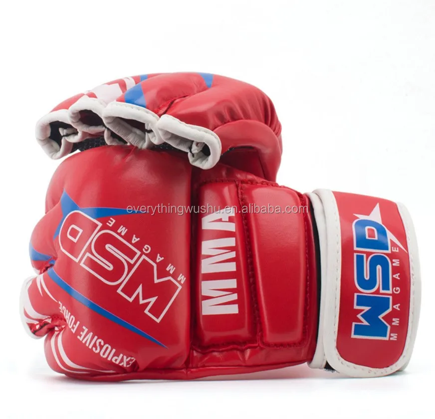 HIGH Quality Adults MMA Short Gloves Leather MMA Muay Thai Boxe De Luva Mitts Sanda Equipments