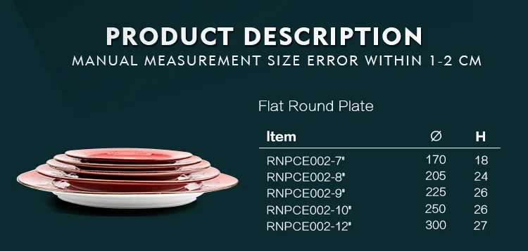 wholesale new design chain restaurant dinner set dishes chip proof tableware colored glazed round ceramic plate