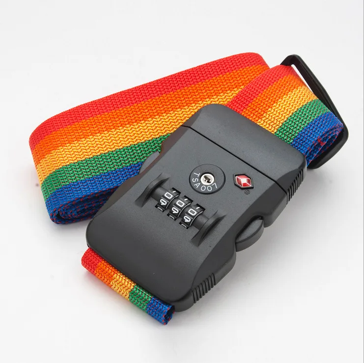 Personalized Luggage Straps Tsa Lock Adjustable Travel Belt For