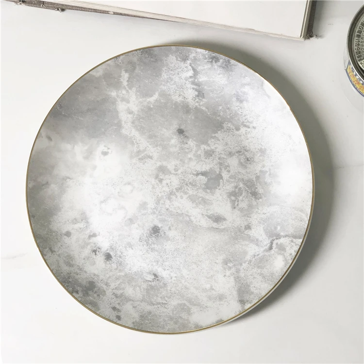 Unique design moon texture gold rim porcelain cake dessert pasta plate for dinner.jpg