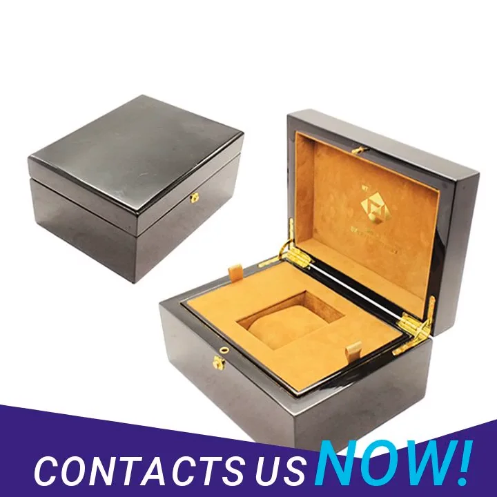 Luxury Custom High Glossy Single Wooden Men Watch Boxes,Watch Packaging