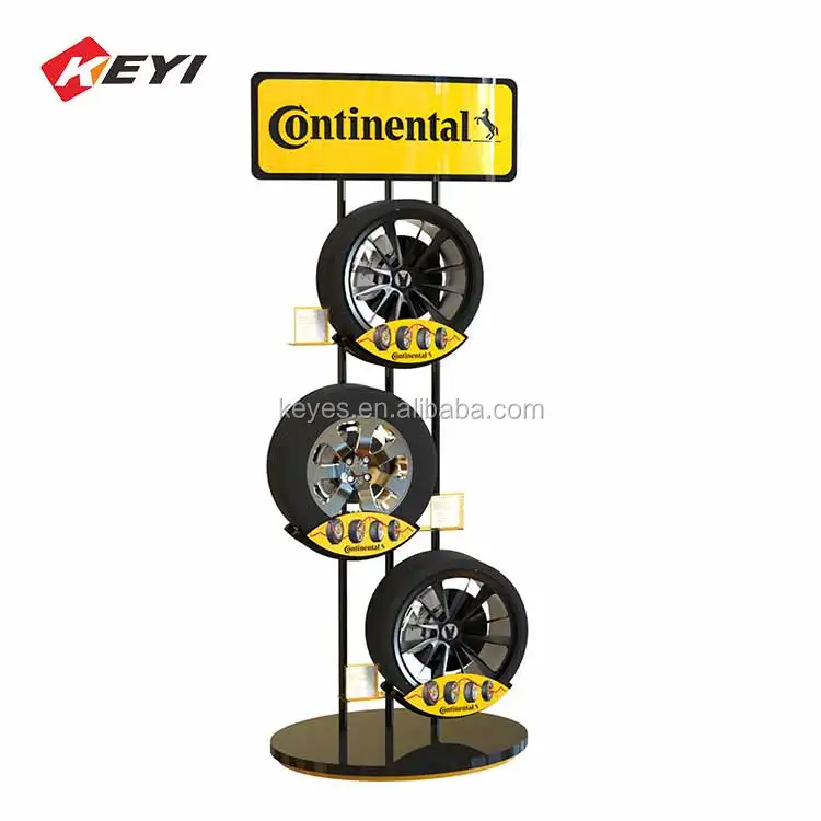 Custom Design Car Showroom Interior Furniture Single Alloy Wheel Stand
